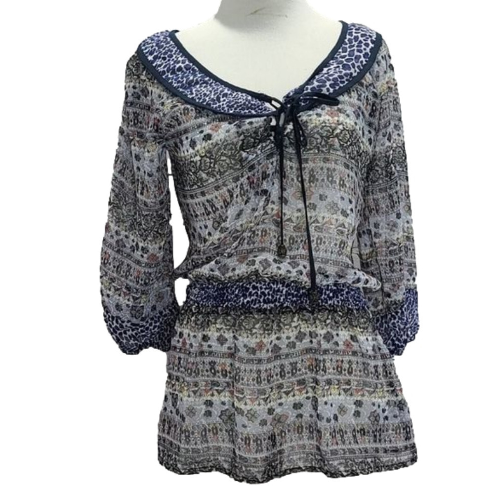 lulumari three quarter elastic waist tie on front